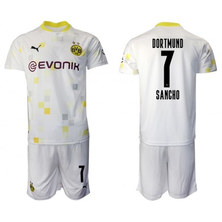 Billiga Fotbollströjor Borussia Dortmund Jadon Sancho 7 Barn Tredje tröja 2020/21 Kortärmad
